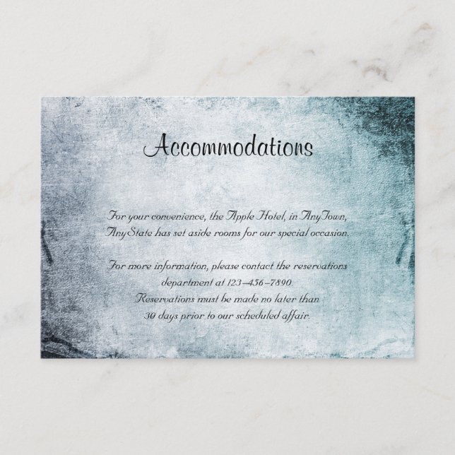 Steampunk Aquamarin Heart Wedding Insert (Vorderseite)