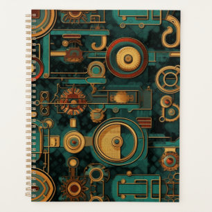 Steampunk Aquamarin Red Gold Planer