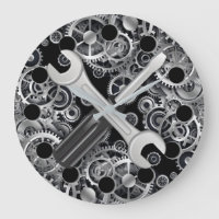 Steampunk Argent Équipements et outils Horloge ron