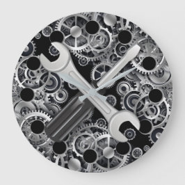 Steampunk Argent Équipements et outils Horloge ron