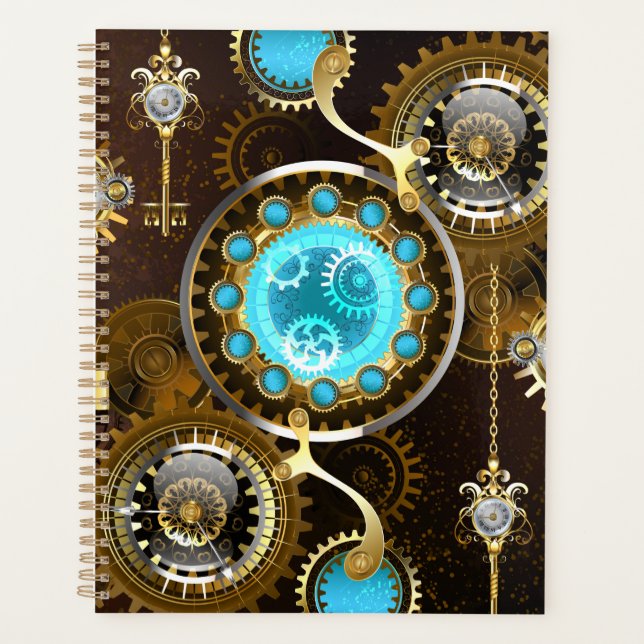 Steampunk Arrière - plan rouillé avec des lentille (Devant)