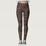 Steampunk Art-cooler Science Fiction-Kupfer-Wirbel Leggings<br><div class="desc">Wenn Sie die Punkart des coolen Science Fiction-Dampfs genießen,  dann sind diese Leggings für SIE.  Steampunk ist ein Subgenre der Science Fiction und der Technologie,  die bis zum dem 19. Jahrhundert der Dampf angetriebenen Maschinen und der Fantasie inspiriert werden. Kupferner Wirbel dieses Ausrüstungsbeschreibungen Browns auf einem dunklen kupfernen Hintergrund.</div>