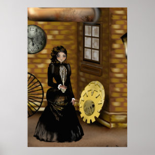 Steampunk Art Poster Suche nach Baker Street