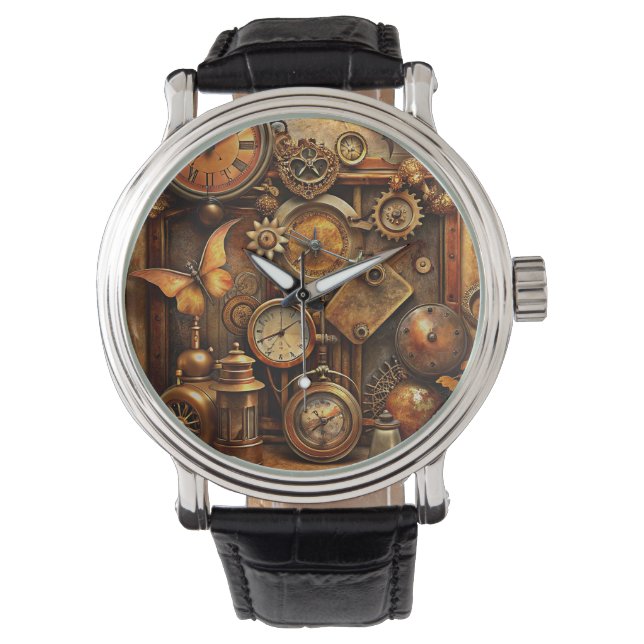 Steampunk Art Watch Armbanduhr (Vorderseite)