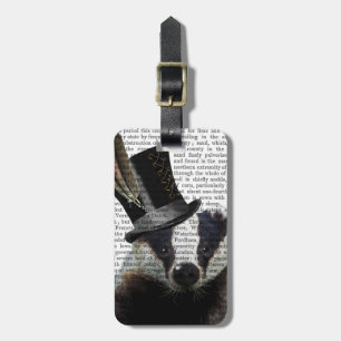 Steampunk Badger in Top Hat Gepäckanhänger