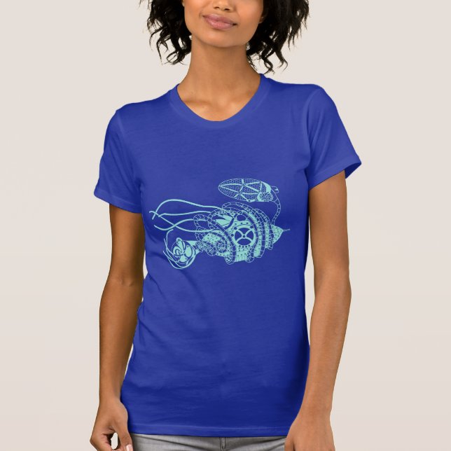 Steampunk Bakterium gegen Bakterien T-Shirt (Vorderseite)