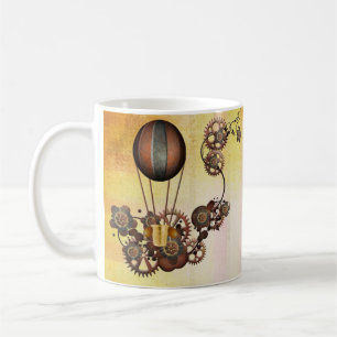 Steampunk-Ballon Antik-Gelb Kaffeetasse