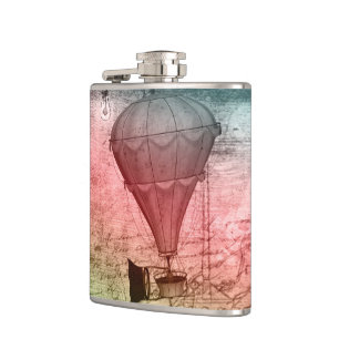 Steampunk-Ballon-Skizze-Trinkflasche Flachmann