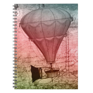 Steampunk-Ballon Skizzenbuch Hardcover Notizbuch Notizblock