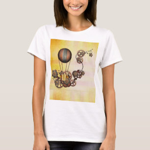 Steampunk Balloon Antik Gelb T-Shirt