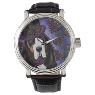 STEAMPUNK Basset Hound Armbanduhr