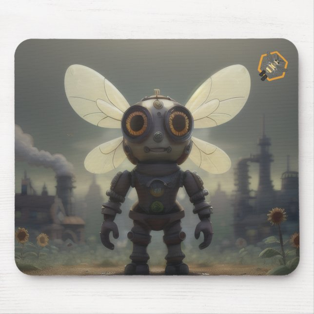 Steampunk Bee Muismat Bob's Bees Mousepad (Vorne)