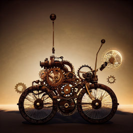 Steampunk Bicycle with Gears Serviette