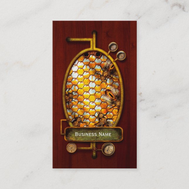 Steampunk - Bienenhaus - der Bienenstock Visitenkarte (Vorderseite)