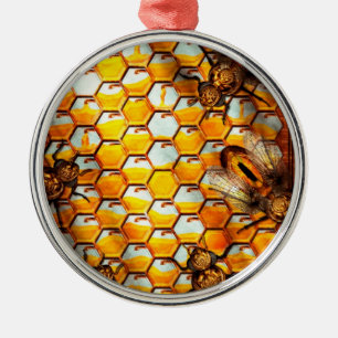 Steampunk - Bienenstock - Der Bienenkorb Silbernes Ornament