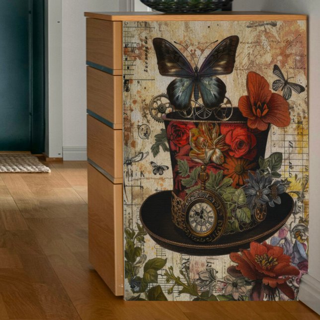 Steampunk Black Hat Decoupage Seidenpapier (Von Creator hochgeladen)