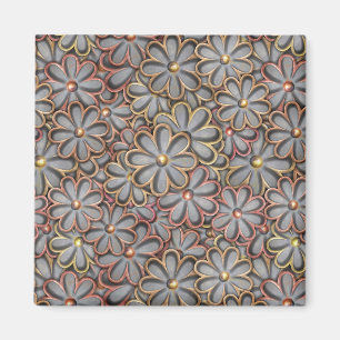 Steampunk Blumen-Power Magnet