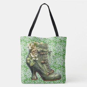 Steampunk-Blumen- und Spitzenstiefel-Tasche mit gr Tasche