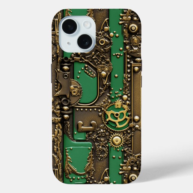 Steampunk Book Industrial Green Case-Mate iPhone Hülle (Rückseite)