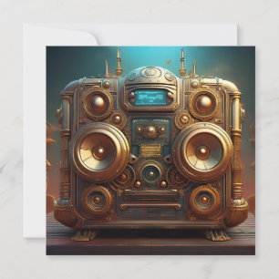 Steampunk Boom Box Radio Einladung