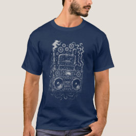 Steampunk-Boombox-Zahnräder T-Shirt