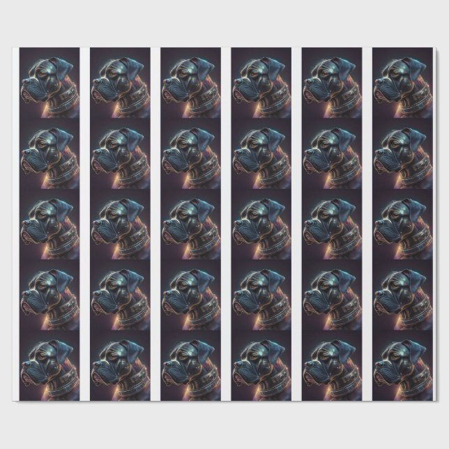 Steampunk Boxer Dog Geschenkpapier (Flach)