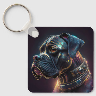Steampunk Boxer Dog Schlüsselanhänger