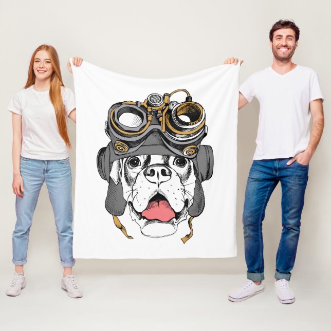 Steampunk Boxer Fleecedecke (Beispiel)