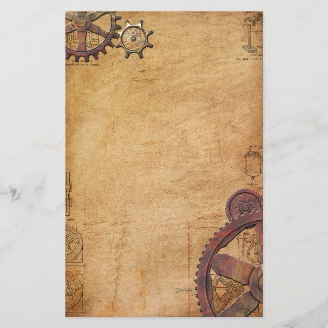 Steampunk Briefpapier (Vorderseite)