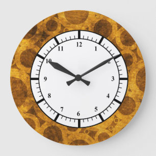 Steampunk Brown Gold Grunge Pattern Uhr