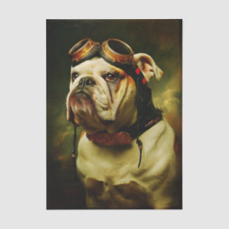 Steampunk Bulldog Aviator Portrait FC4L Decoupage Seidenpapier