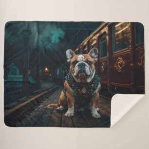 Steampunk Bulldog Stationmaster Portrait Sherpadecke