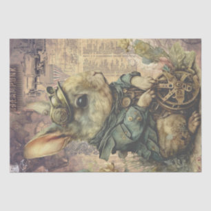 Steampunk Bunny Rabbit Seidenpapier