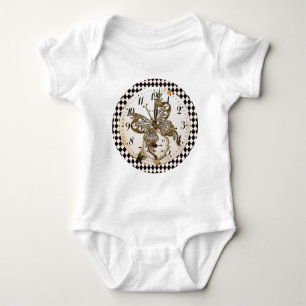 Steampunk Butterfly Round Baby Strampler