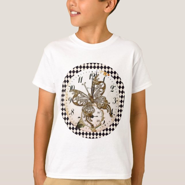 Steampunk Butterfly Round T-Shirt (Vorderseite)