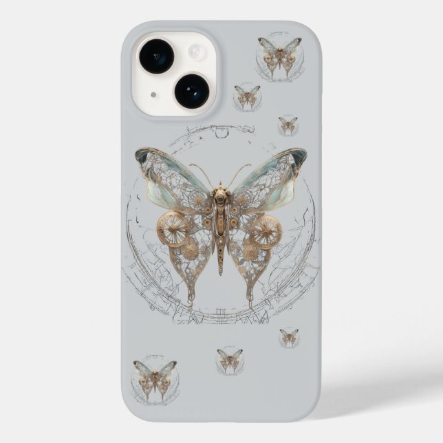 Steampunk Butterfly Shirt  Case-Mate iPhone 14 Hülle (Rückseite)