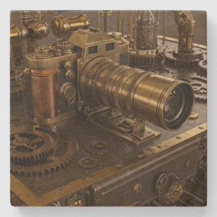 Steampunk Camera Stone Untersetzer