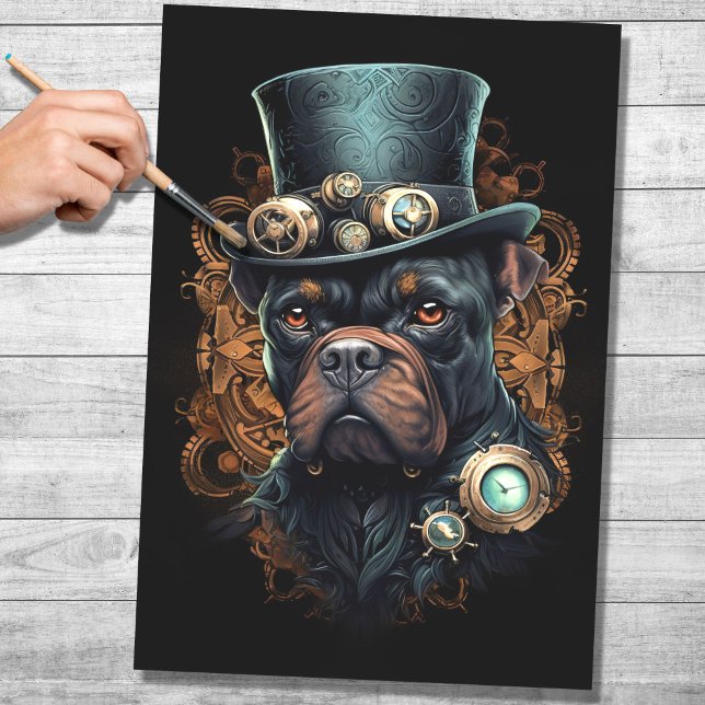 Steampunk Cane Corso 1 Dekoupage Paper Seidenpapier (Von Creator hochgeladen)