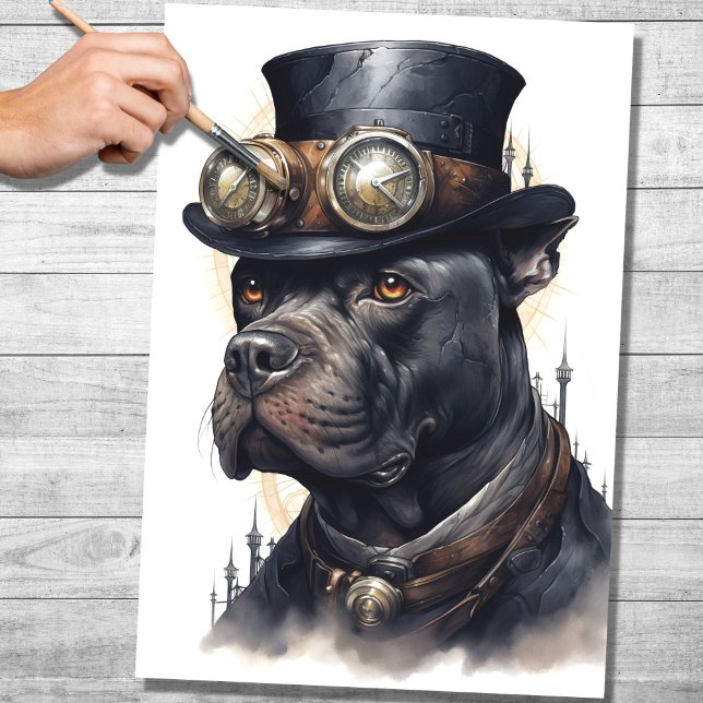 Steampunk Cane Corso 5 Dekoupage Paper Seidenpapier (Von Creator hochgeladen)