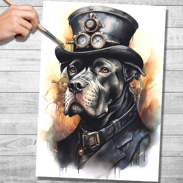 Steampunk Cane Corso 7 Dekoupage Paper Seidenpapier (Von Creator hochgeladen)