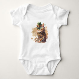 Steampunk Cat Adorable und Niedlich Baby Strampler