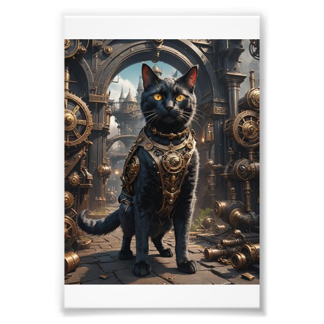 Steampunk Cat Fotodruck (Vorne)