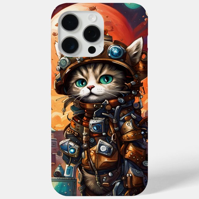 Steampunk Cat I Case-Mate iPhone Hülle (Rückseite)