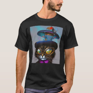 Steampunk Cat Steam Punk Kitten Fantasy Gothic AI T-Shirt