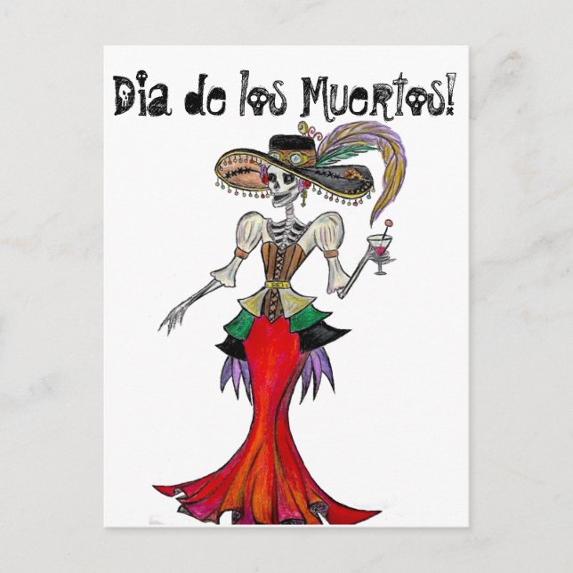 Steampunk Catrina / Carte Dia de los Muertos (Devant)