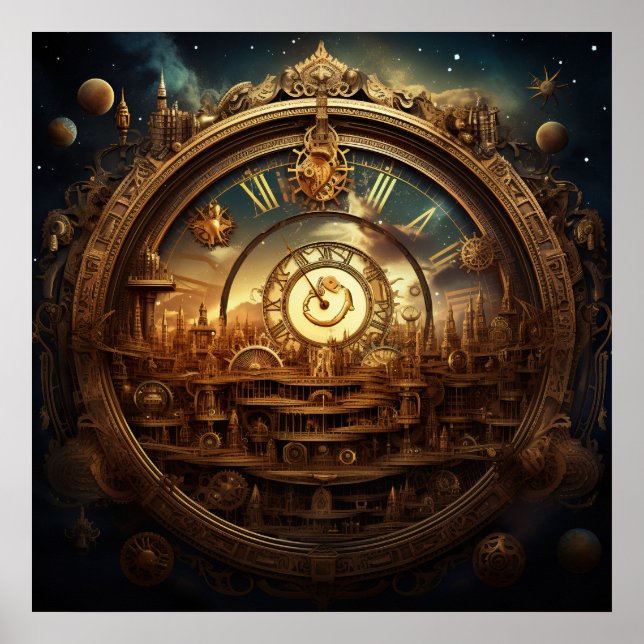 Steampunk Celestial Art Poster (Vorne)