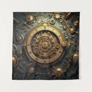 Steampunk Celestial Art Tapestry Wandteppich