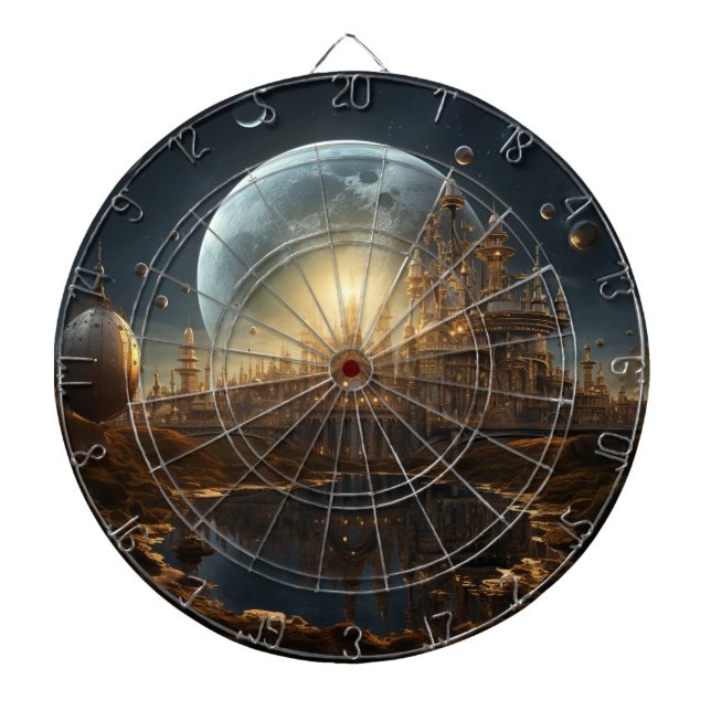 Steampunk Celestial Dartboard Dartscheibe (vorne)