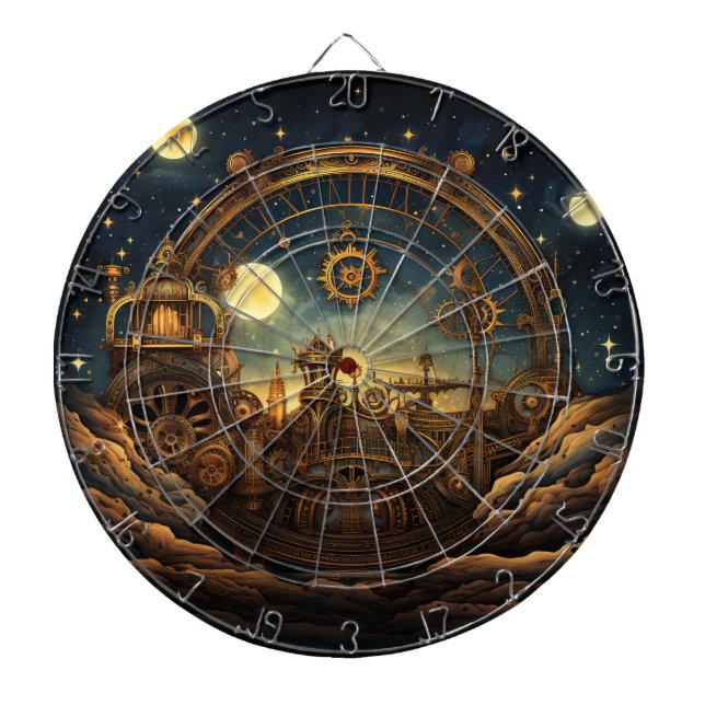 Steampunk Celestial Dartboard Dartscheibe (vorne)