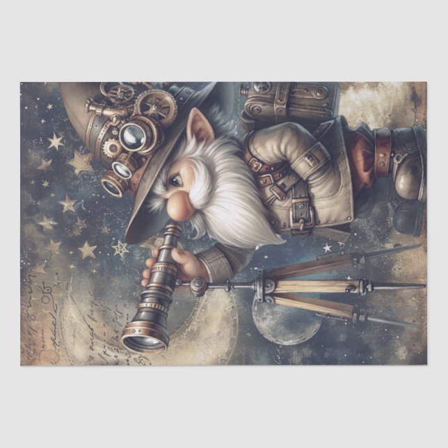 Steampunk Celestial Explorer Gnome Seidenpapier (Vorderseite)